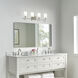 Oak Moore 4 Light 33.88 inch Brushed Nickel Bath Vanity Wall Light
