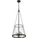 Prescott 4 Light 18 inch Matte Black Pendant Ceiling Light