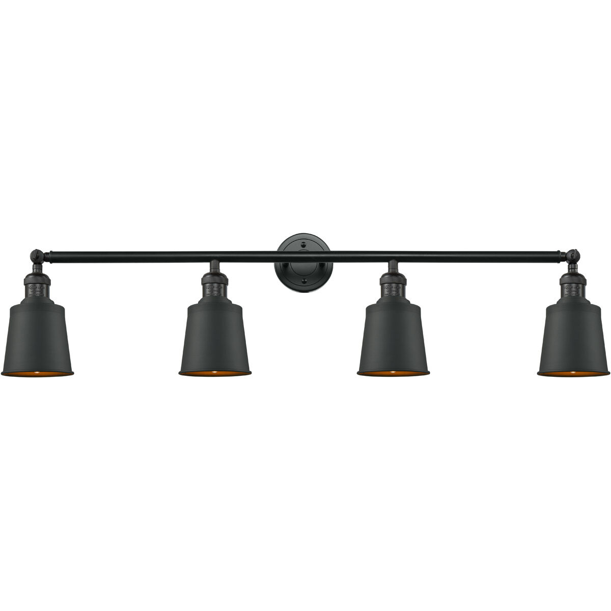 Franklin Restoration Addison 4 Light 42 inch Brushed Brass Bath Vanity Light Wall Light, Franklin Restoration