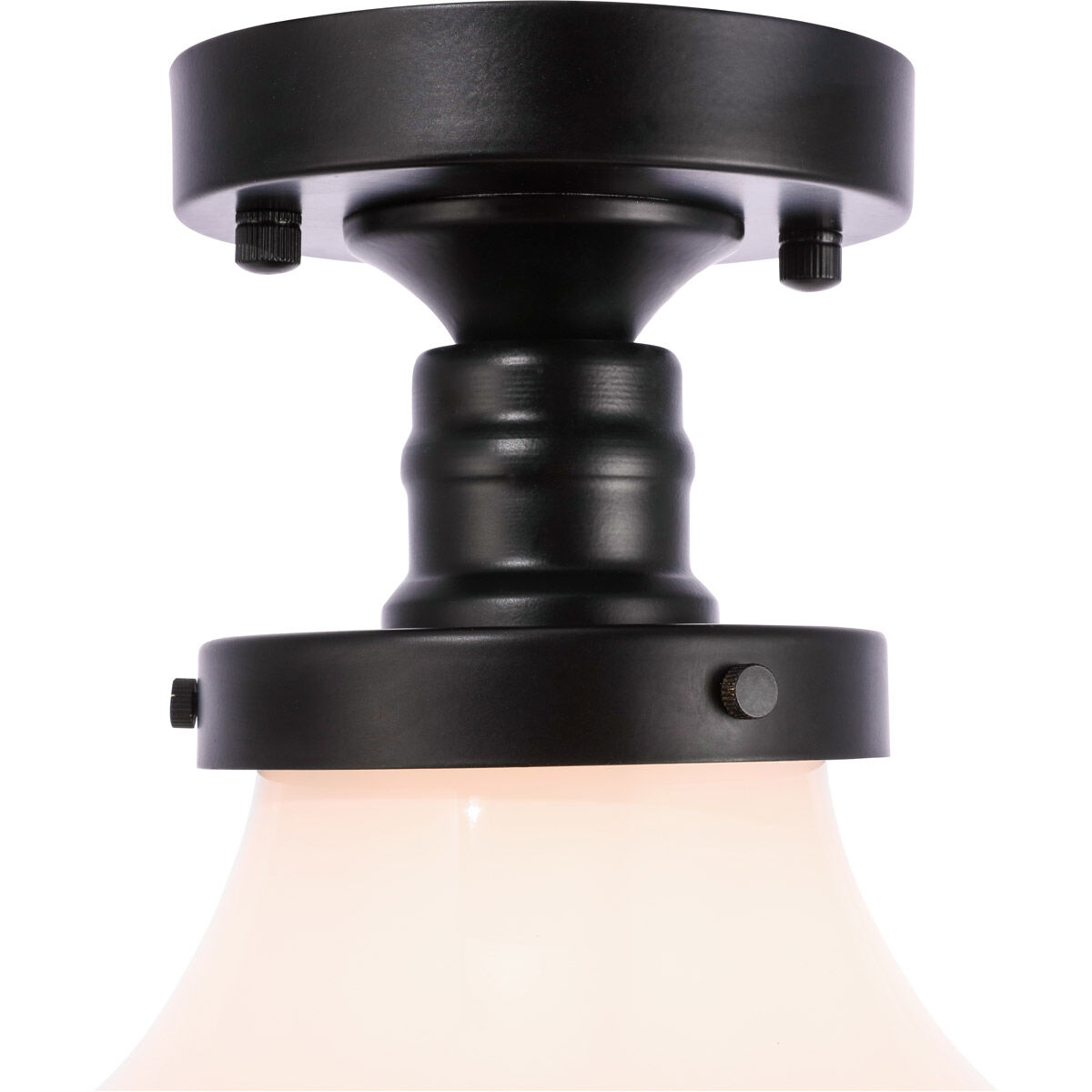 Lyle 1 Light 11 inch Black Flush Mount Ceiling Light