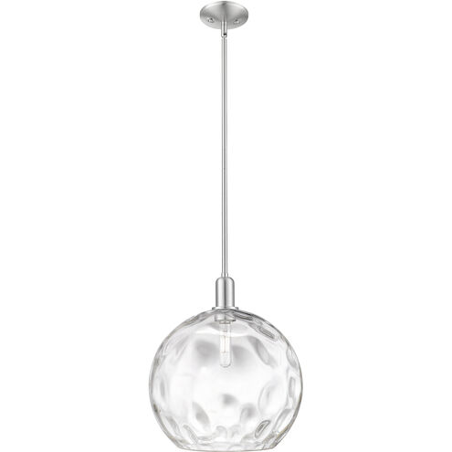Arcadia Athens Water Glass 1 Light 13 inch Brushed Satin Nickel Mini Pendant Ceiling Light