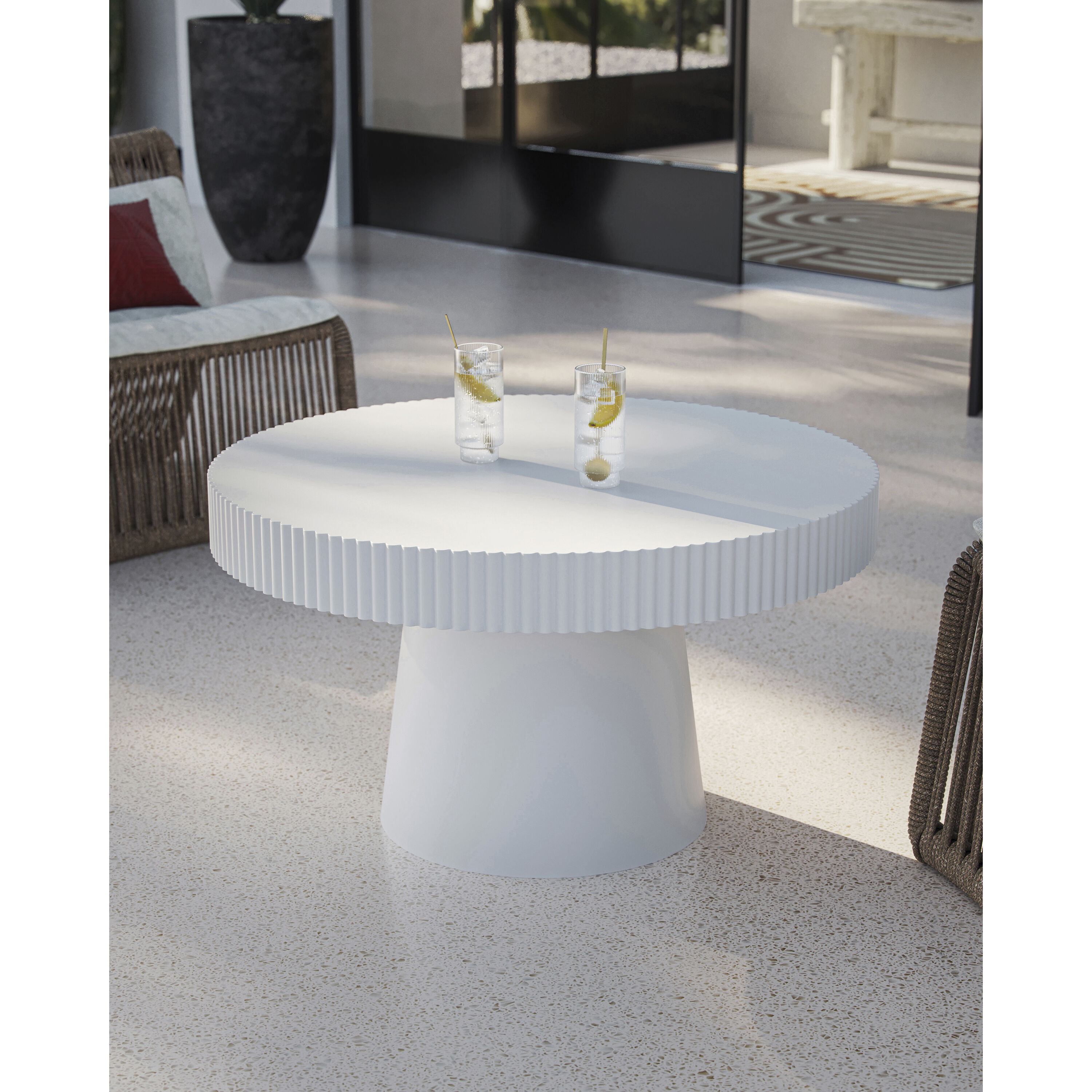 Harlow 32 inch White Cocktail Table