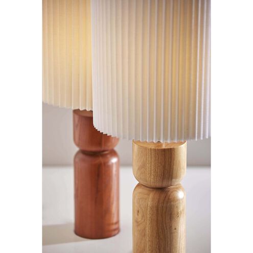 James 28 inch 100.00 watt Natural Wood Table Lamp Portable Light