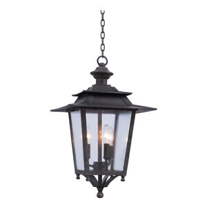 Saddlebrook 3 Light 14 inch Aged Iron Outdoor Hanging Lantern