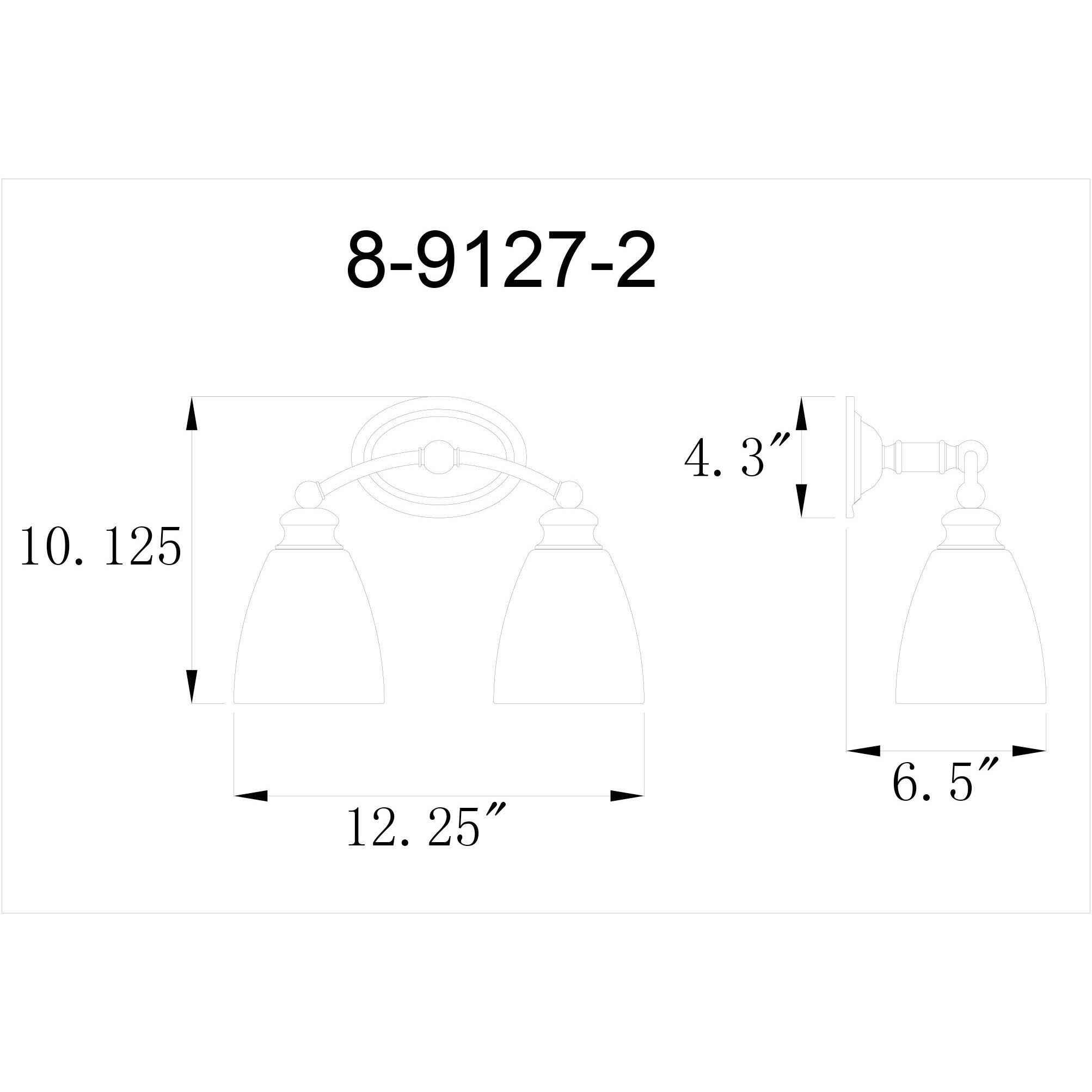 Elise 2 Light 12.25 inch English Bronze Bathroom Vanity Light Wall Light, Essentials