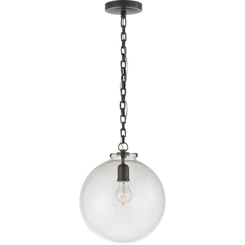 Thomas O'Brien Katie4 1 Light 12 inch Bronze Globe Pendant Ceiling Light in Clear Glass