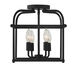 Transitional 4 Light 12 inch Matte Black Semi-Flush Ceiling Light