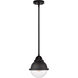 Nouveau 2 Hampden 1 Light 7.25 inch Matte Black Mini Pendant Ceiling Light in Clear Glass