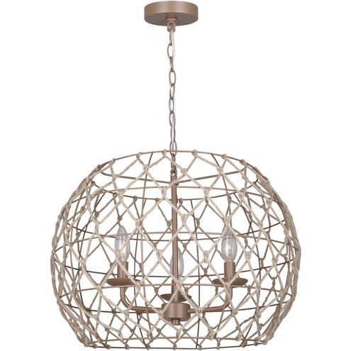 Aura 3 Light 20 inch Tan Pendant Ceiling Light