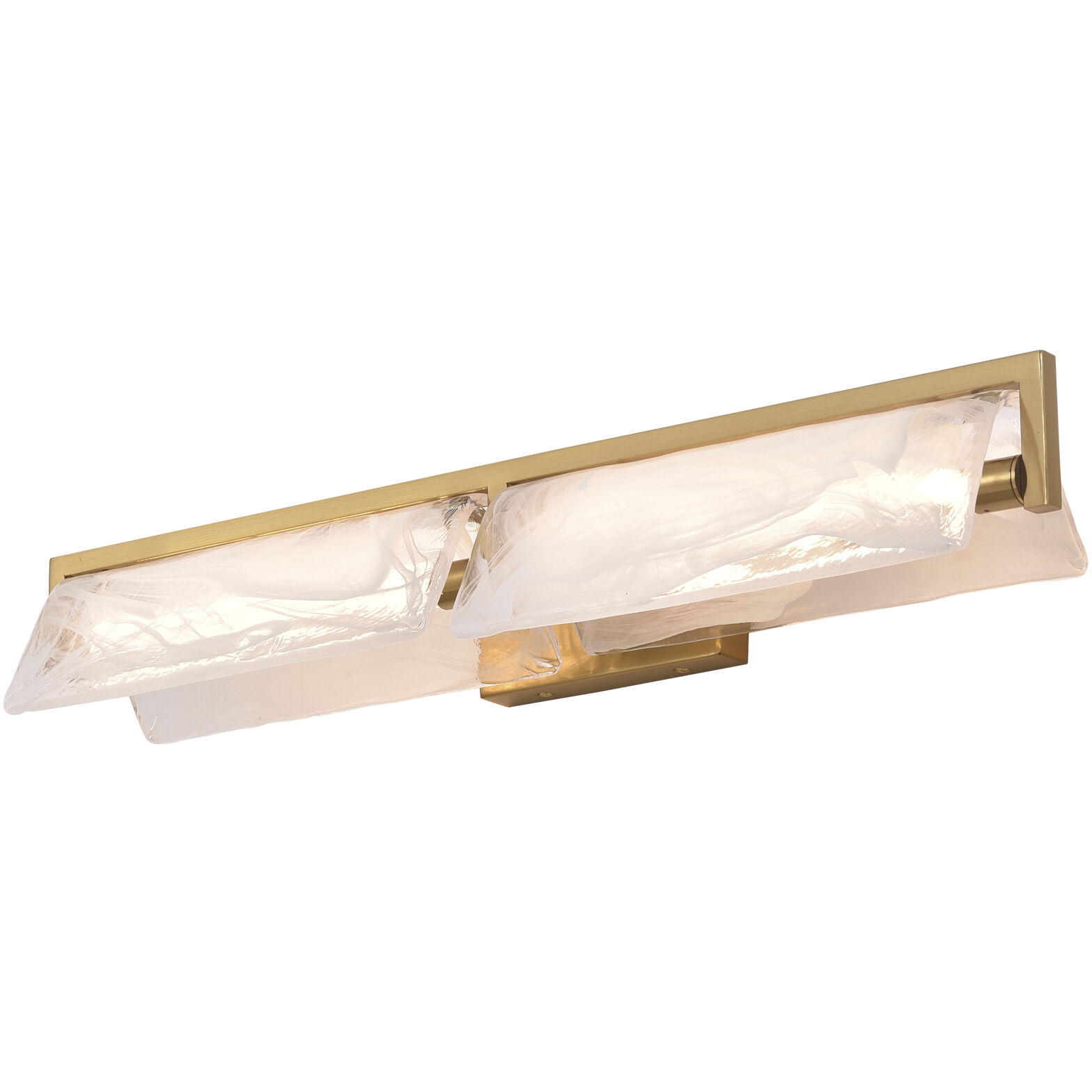 Mingle 2 Light 25.5 inch Satin Brass Bath Light Wall Light