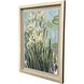 White Irises White and Blue and Yellow and Green Framed Art