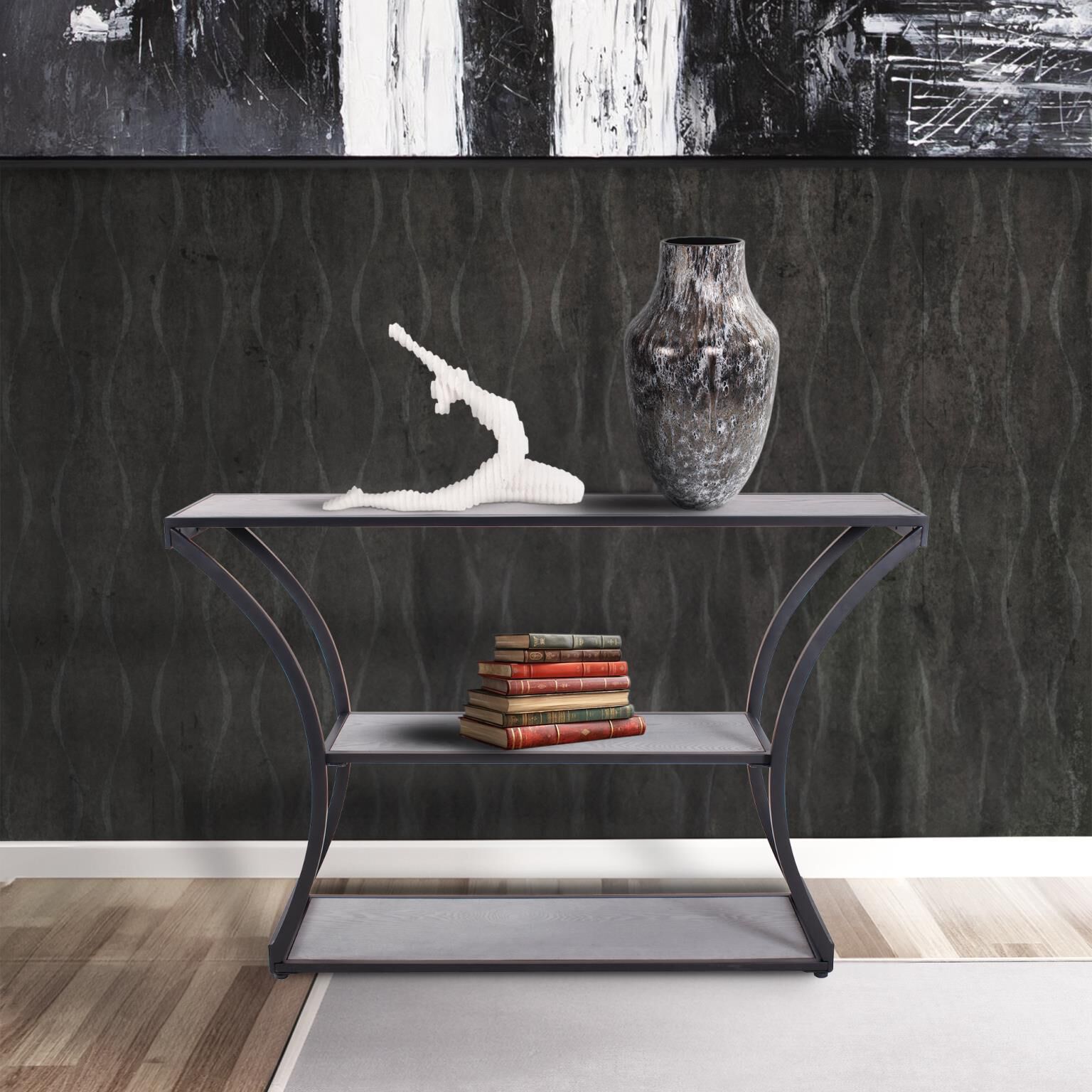 Collins 47 inch Black and Gray Console Table