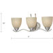 Triton 3 Light 21 inch Moonlight Silver Vanity Light Wall Light