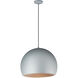Palla LED 19.75 inch Dark Grey and Coffee Single Pendant Ceiling Light
