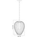 Savanti 1 Light 12 inch Textured White Pendant Ceiling Light