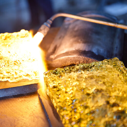 Lava LED 48 inch Brass Chandelier Ceiling Light