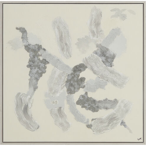 Maputo Beige/White/Grey Canvas Art