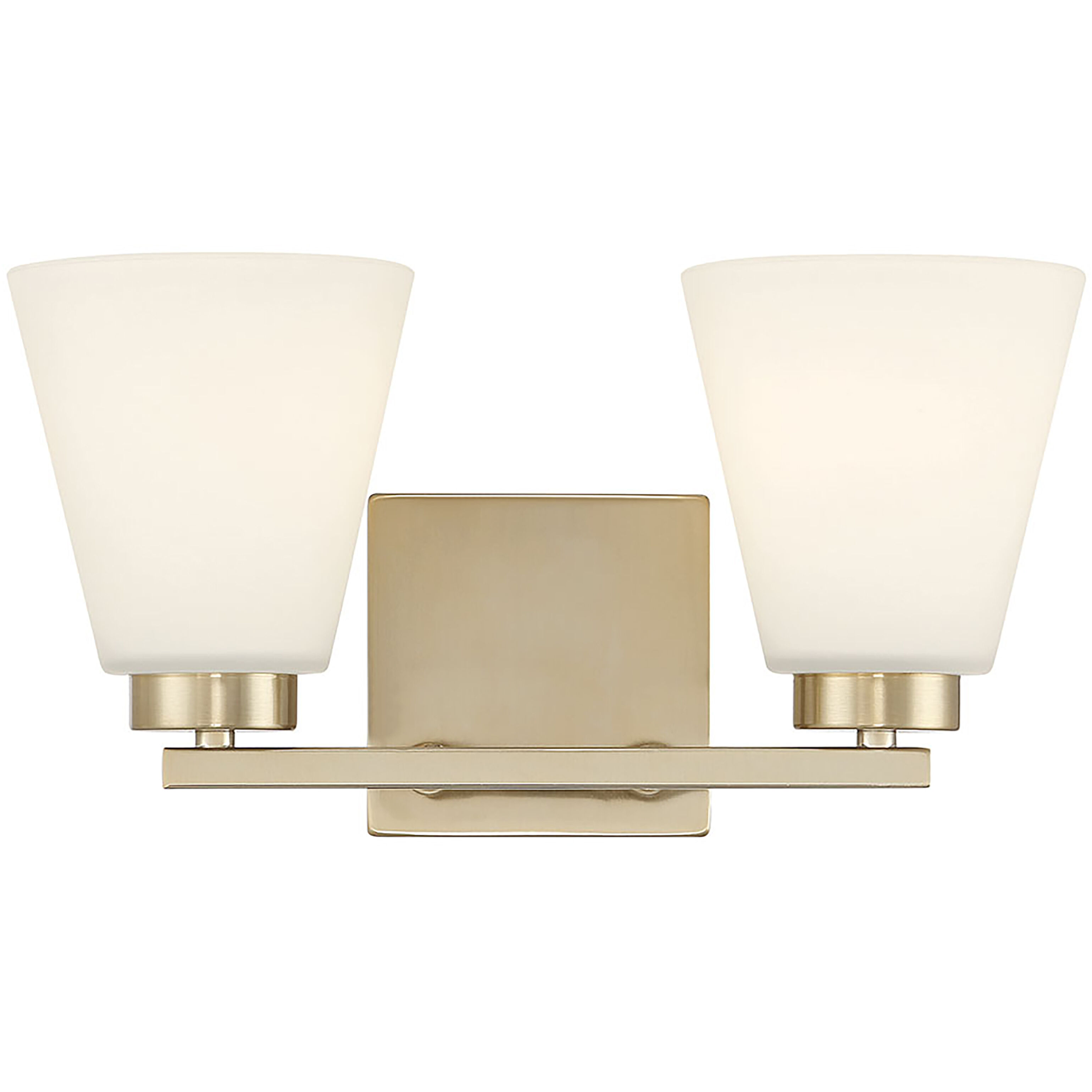 Strayhan 2 Light 13 inch Modern Gold Bathroom Vanity Light Wall Light