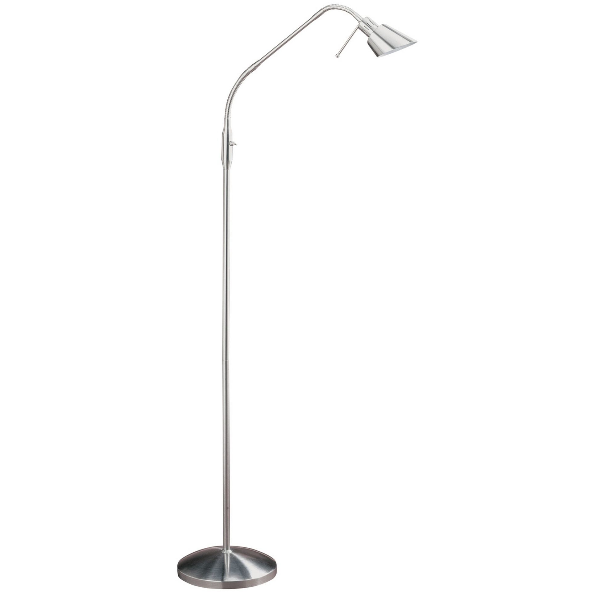 OSLO 53 inch 50.00 watt Satin Nickel Floor Lamp Portable Light