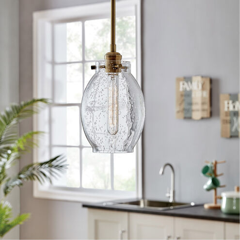 Rosslyn 1 Light 7 inch Antique Brass Pendant Ceiling Light