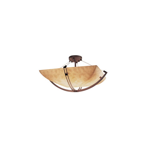 Clouds 8 Light 42 inch Dark Bronze Semi-Flush Bowl Ceiling Light in Square Bowl, Incandescent