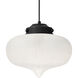 Mira 1 Light Black Cord Pendant Ceiling Light