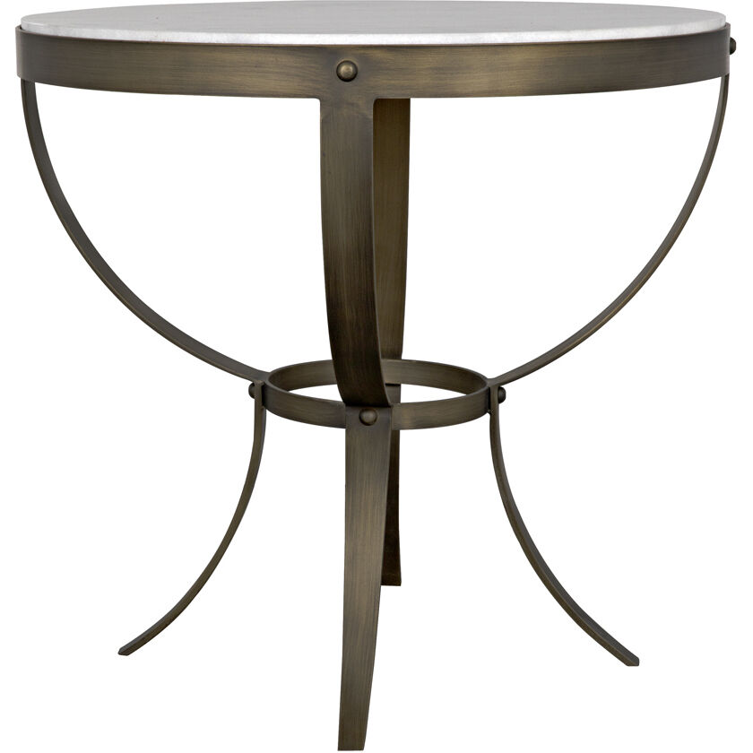 Byron 30 X 30 inch Aged Brass Side Table