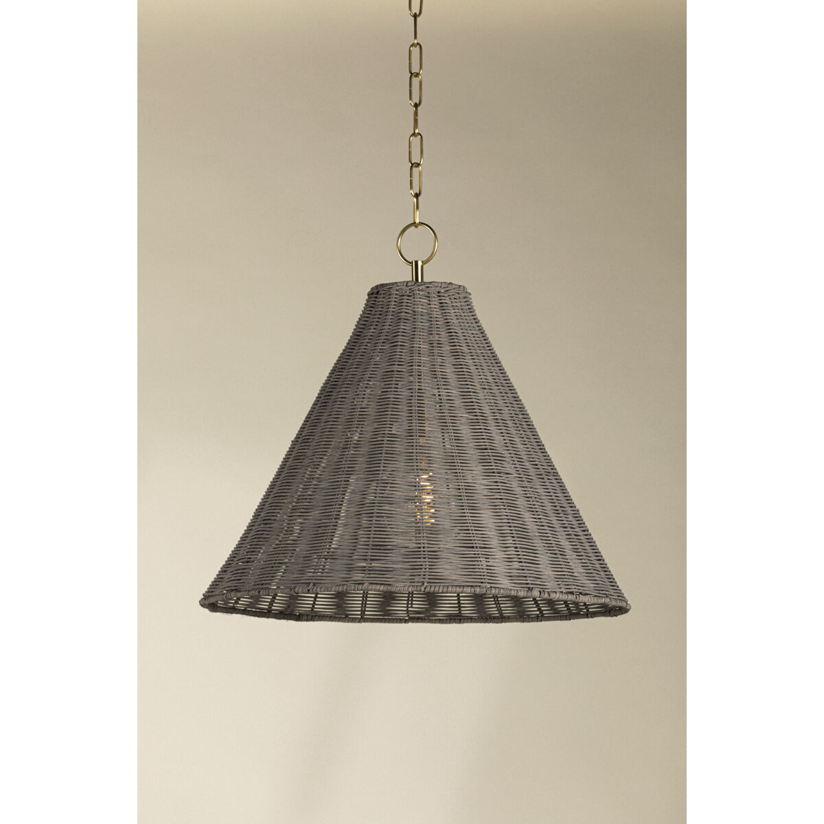 Destiny 1 Light 22 inch Aged Brass Pendant Ceiling Light