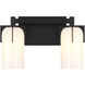 Caldwell 2 Light 14.75 inch Black Bathroom Vanity Light Wall Light