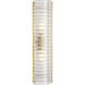 AERIN Claude LED 5.5 inch Hand-Rubbed Antique Brass Linear Sconce Wall Light in Clear Graniglia Glass