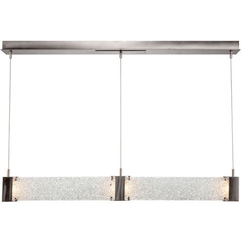 Parallel LED Flat Bronze Linear Pendant Ceiling Light in 3000K LED, Bronze Granite