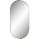 Aleah 40 X 20 inch Satin Brass Wall Mirror