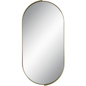 Aleah 40 X 20 inch Satin Brass Wall Mirror