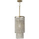 Fontaine 1 Light 8 inch Golden Silver Single Pendant Ceiling Light