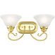 Coronado 2 Light 19 inch Polished Brass Bath Vanity Wall Light
