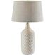 Kathryn 22.75 inch 100.00 watt Off-White / Grey / Natural Textured Ceramic Table Lamp Portable Light, Simplee Adesso