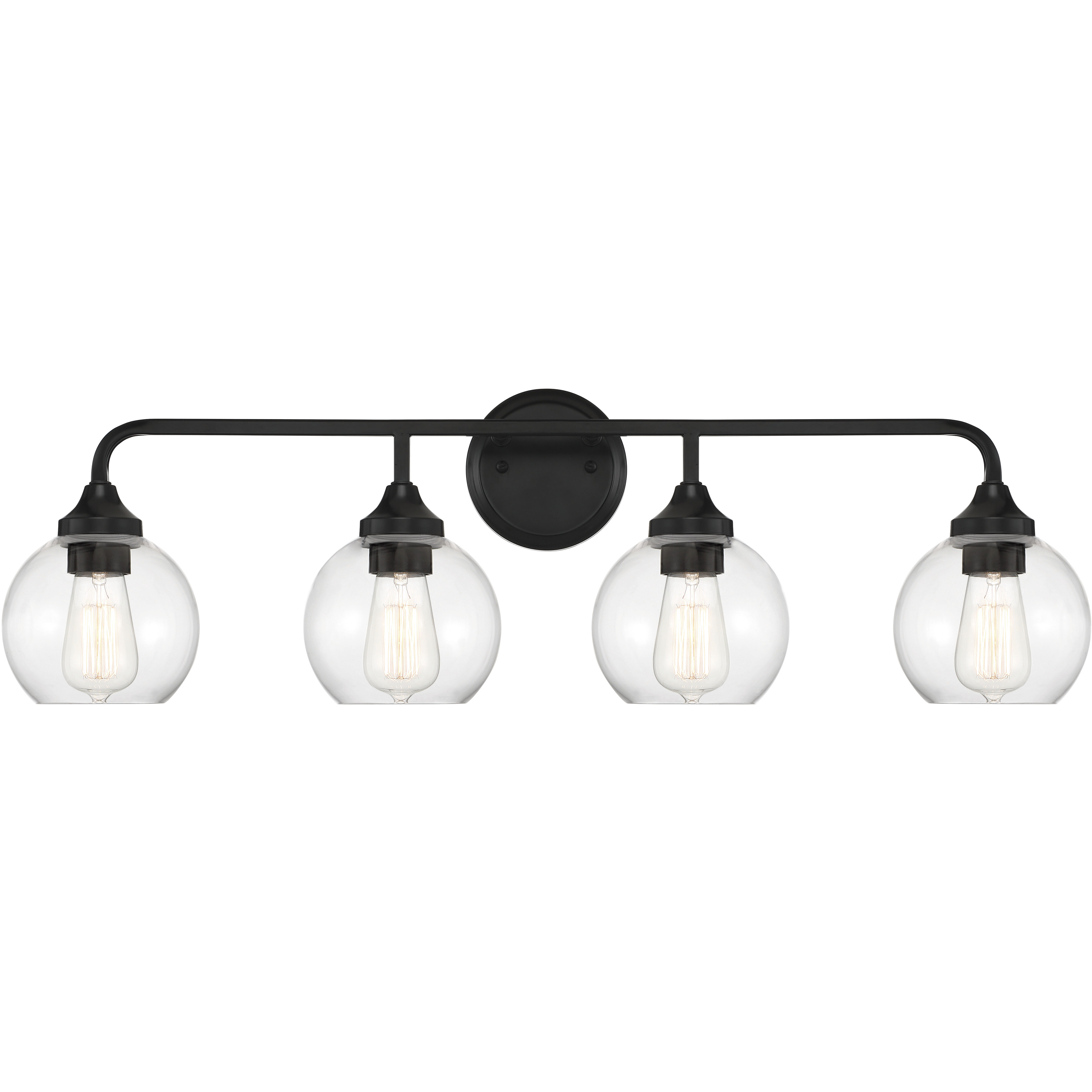 Glenda 4 Light 32 inch Flat Black Vanity Light Wall Light
