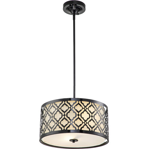 Arabella 2 Light 16 inch Black Pendant Ceiling Light, Convertible to Semi-Flush