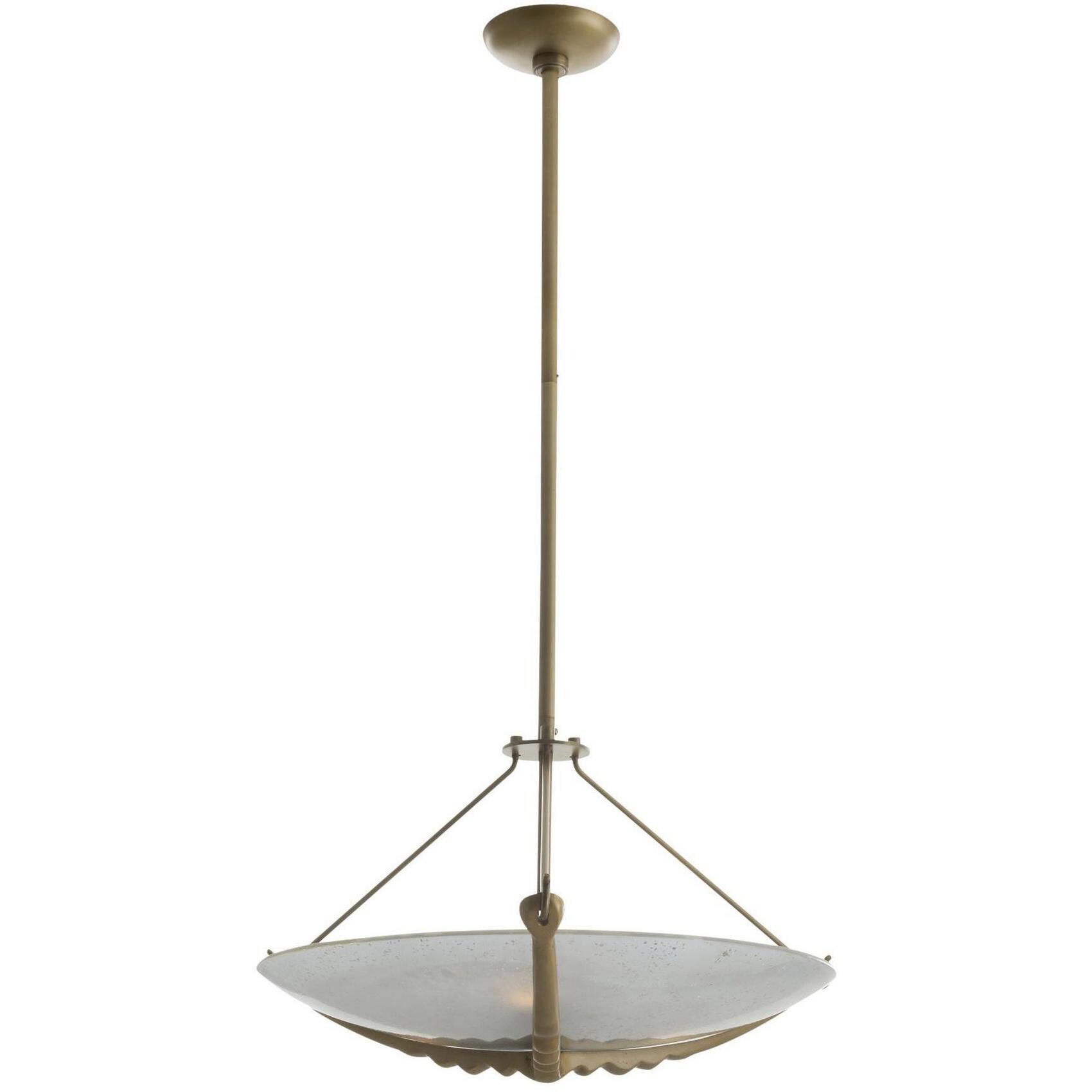 Karlsen 3 Light 23 inch Antique Brass Semi-Flush Mount Ceiling Light