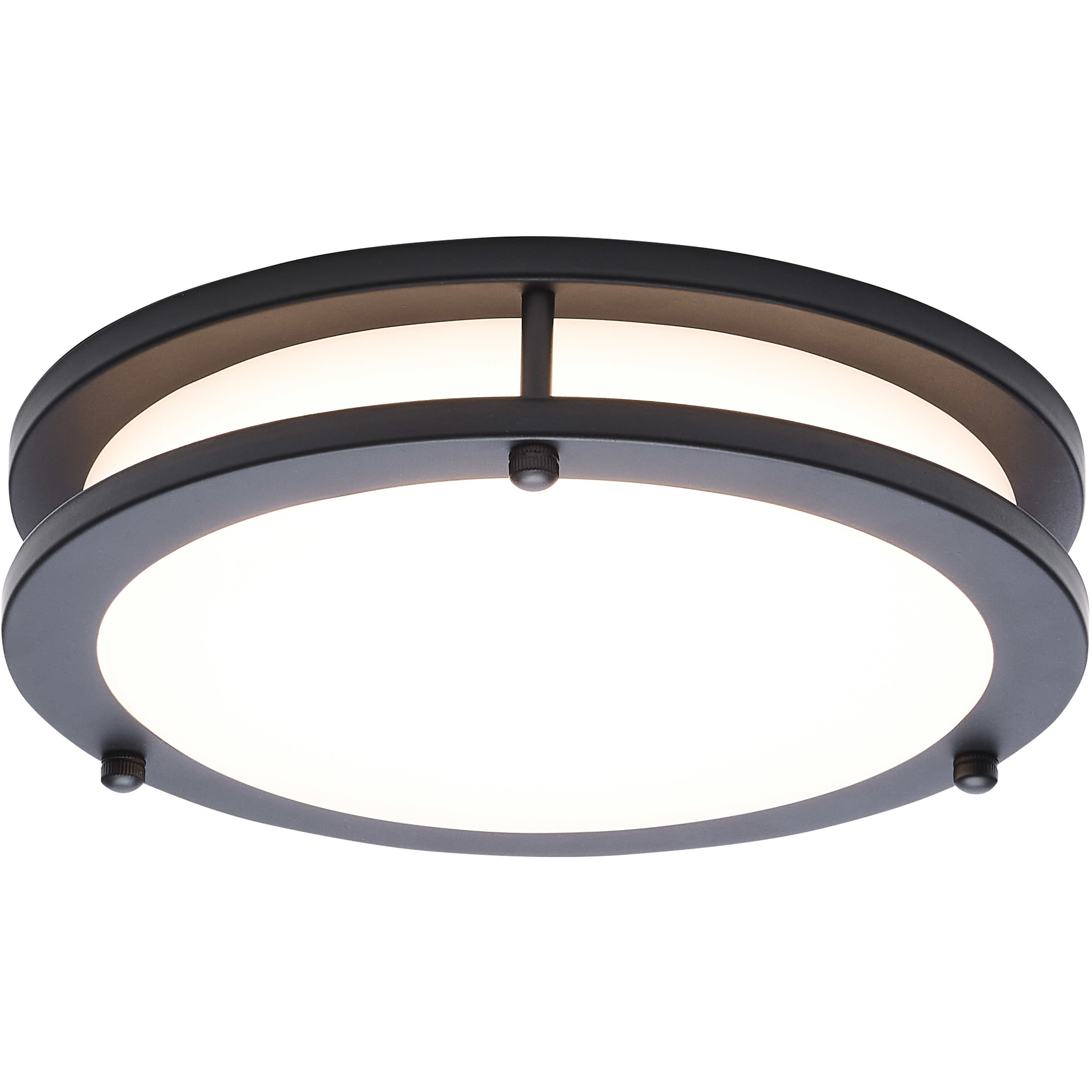Glamour LED 9.84 inch Black Flush Mount Ceiling Light