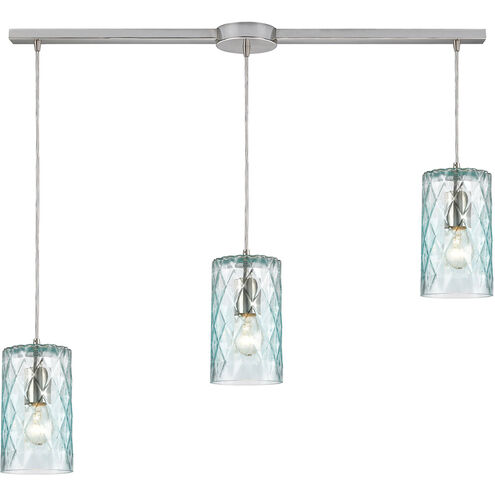 Lycoming 3 Light 36 inch Satin Nickel Multi Pendant Ceiling Light, Configurable