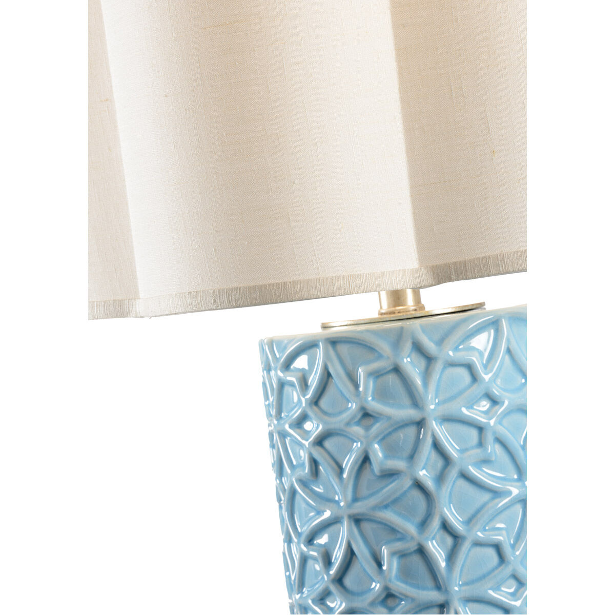 Biltmore 32 inch 100 watt Sky Blue Glaze Table Lamp Portable Light