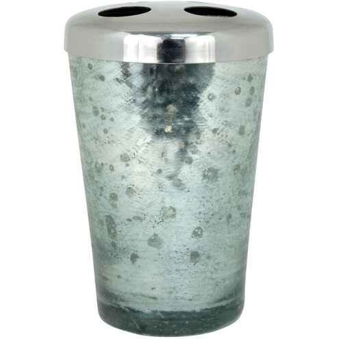 Malibu Blue with Silver Toothbrush Holder