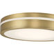 Soltra LED 13 inch Vintage Brass Flush Mount Ceiling Light