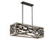 Amador 5 Light 38 inch Noblewood / Iron Linear Chandelier Ceiling Light