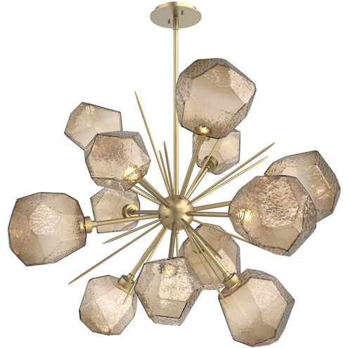 Gem LED 38.4 inch Gilded Brass Chandelier Ceiling Light in Bronze, 2700K LED, Starburst