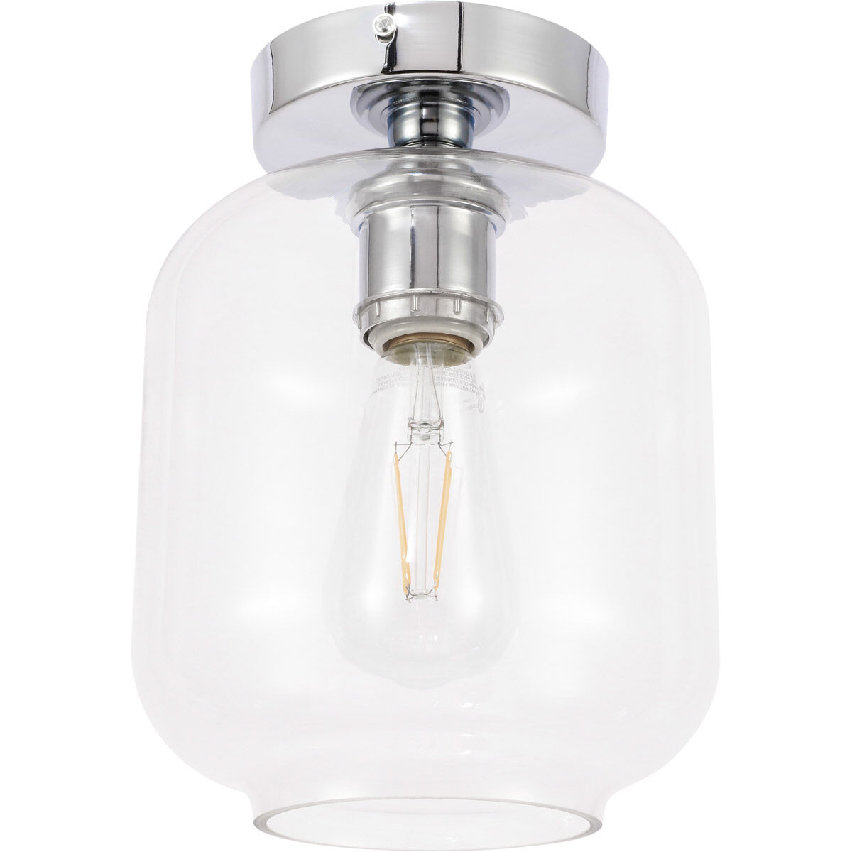 Collier 1 Light 7 inch Chrome Flush Mount Ceiling Light