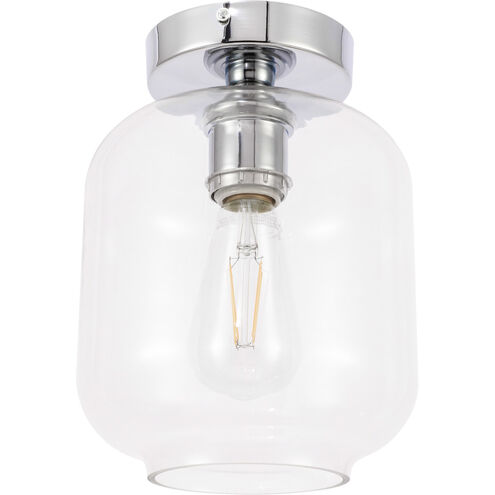 Collier 1 Light 7 inch Chrome Flush Mount Ceiling Light