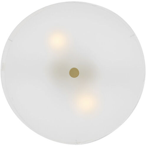 Bliss 2 Light 14 inch Lacquered Brass Semi-Flush Mount Ceiling Light