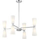 Contemporary 8 Light 32 inch Chrome Chandelier Ceiling Light